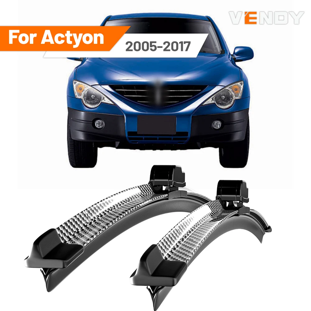 

For Ssangyong Actyon Sports 2005-2017 2006 2008 2009 2010 2011 2012 2012 2pcs Front Windshield Wiper Blades Windscreen Wipers