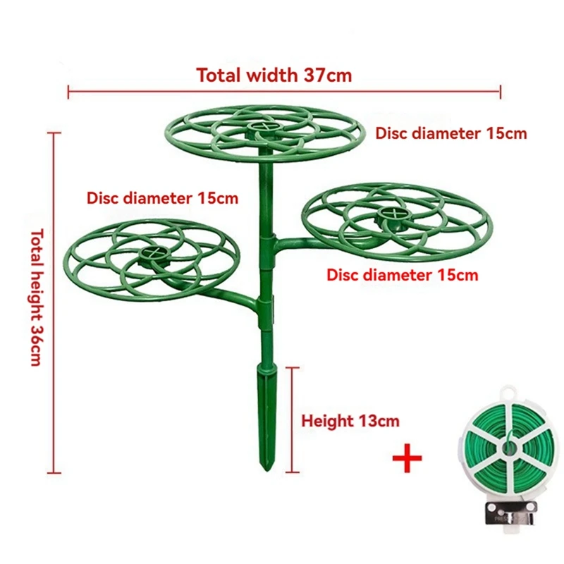 ABBN-Sunflower Flower Support Stand Three-Layer Plant Support Rack For Climbing And Grafting