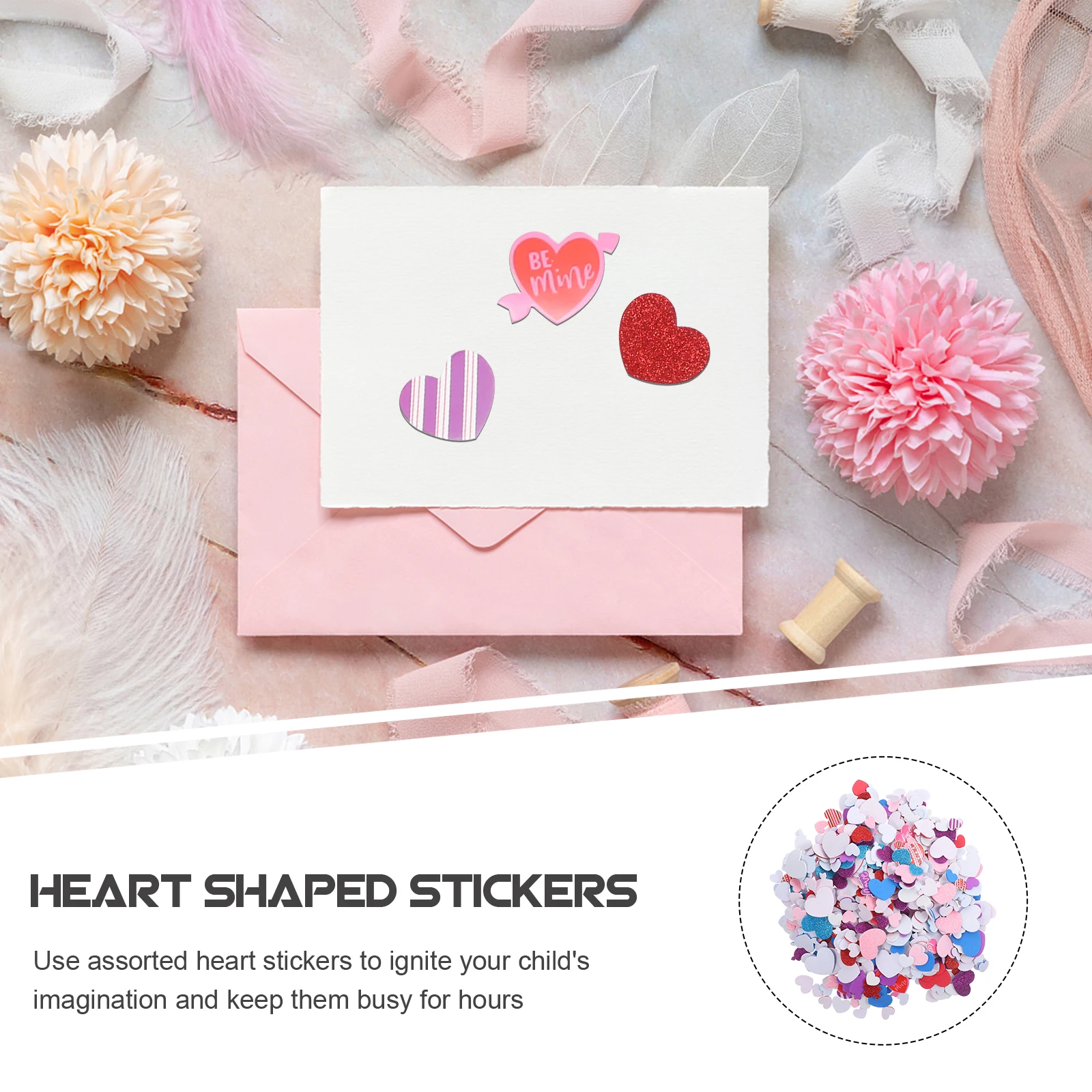 

1 set Valentine'S Day Heart Shaped Foam Stickers Self-Adhesive Decals Diy Party Decor Wedding Scrapbooking Envelope Favours
