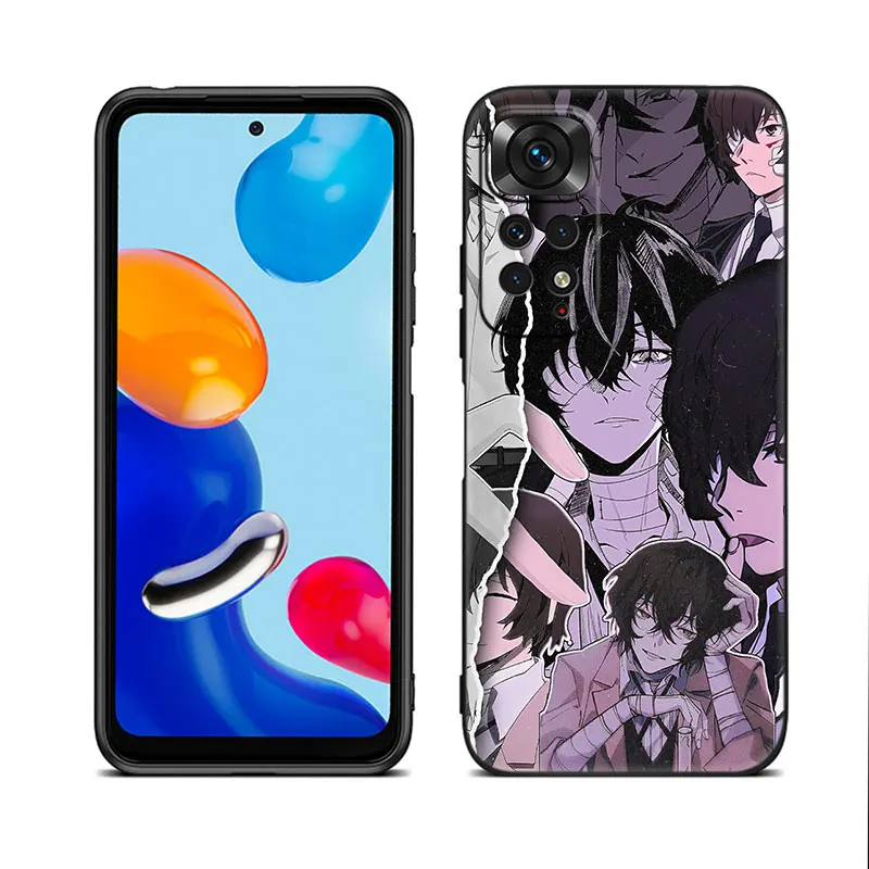 Anime Bungou Stray Dogs Dazai Osamu Black Phone Case For Xiaomi Redmi Note 12 + 11 11S 11T 11E 10 10T 5G 10S 9S 9 8T 7 6 Pro