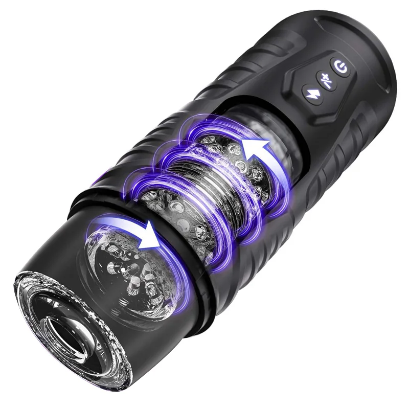 Automatic Male Masturbator, Electric Thrusting and Rotating Masturbation Cup, 3D Realistic Textured Pocket Pussy,