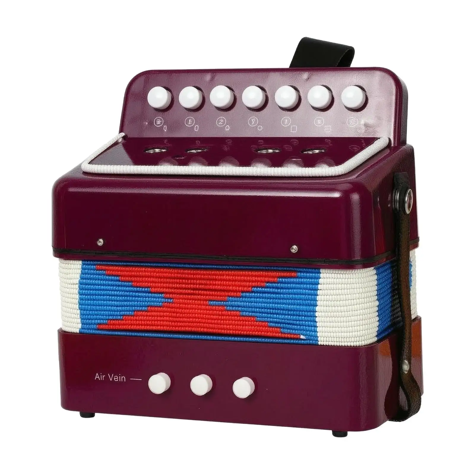7 Note Button Accordion for Children Educational Musical Toy ABS Eco Friendly Gift for Young Learners