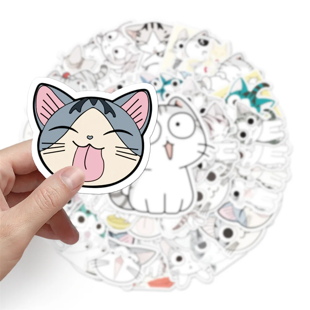 Lot de 10/30/50 Pièces d\'Autocollants de Dessin Animé Japonais, Mignon, Chat, Chapelle, Kawaii, pour Jouet, Bagage, Ordinateur Portable, ISub,