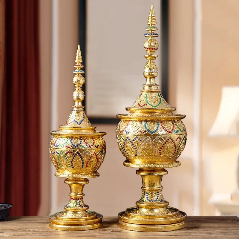 Solid wood production pagoda SPA handicrafts art ornaments pagoda ornaments
