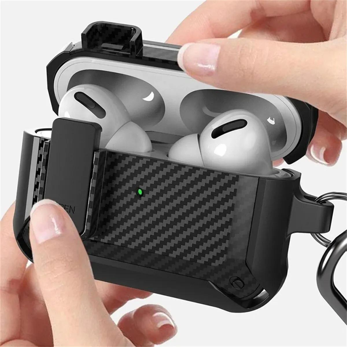 Luxury Switch Earphone Case For Airpods Pro 2 3 Case Shockproof Cover For Apple Air Pods Pro 2 3 2021 Cases Accessories Keychain