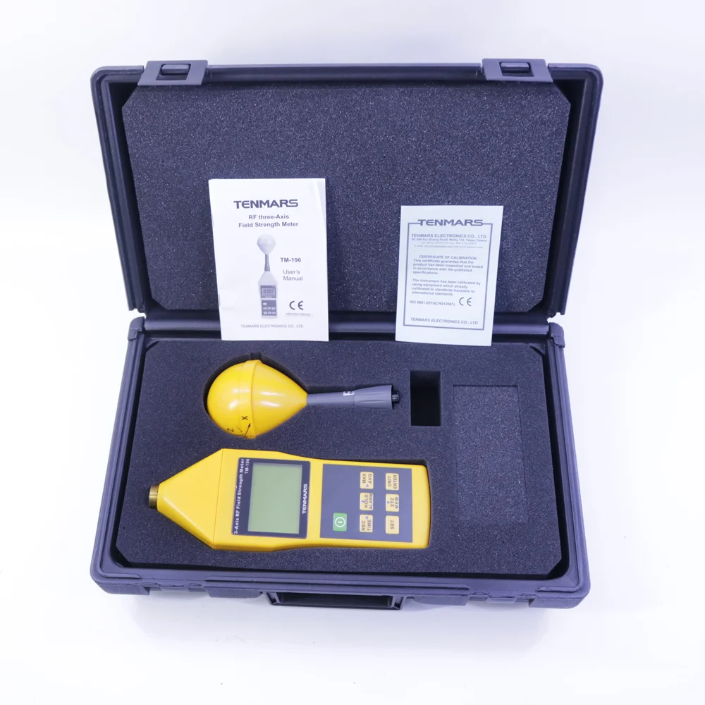 New Tenmars TM-196 3 Axis Electromagnetic Field Strength Meter Measurement range 38 mV ~ 20 V/m