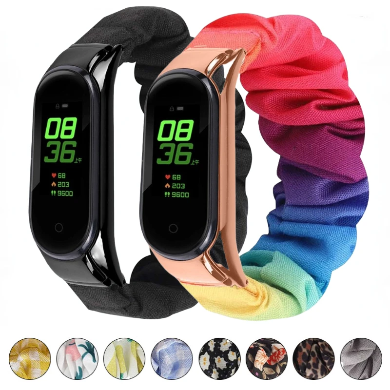 12 Colors Elastic Strap for Xiaomi Mi Band 5 4 Interchangeable Bracelet Mi Band 4 Wristband Breathable Belt for Miband 5 Correa