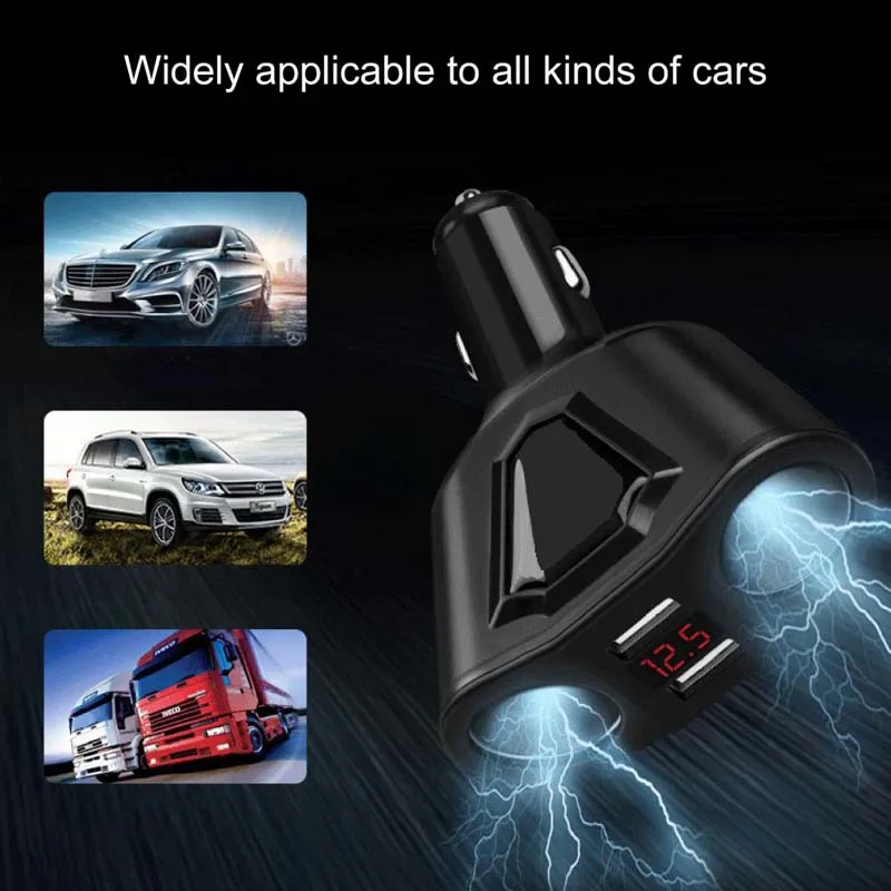 Автомобильное зарядное устройство для прикуривателя, 2usb, 12-24 В, 5 В, 3,1 А