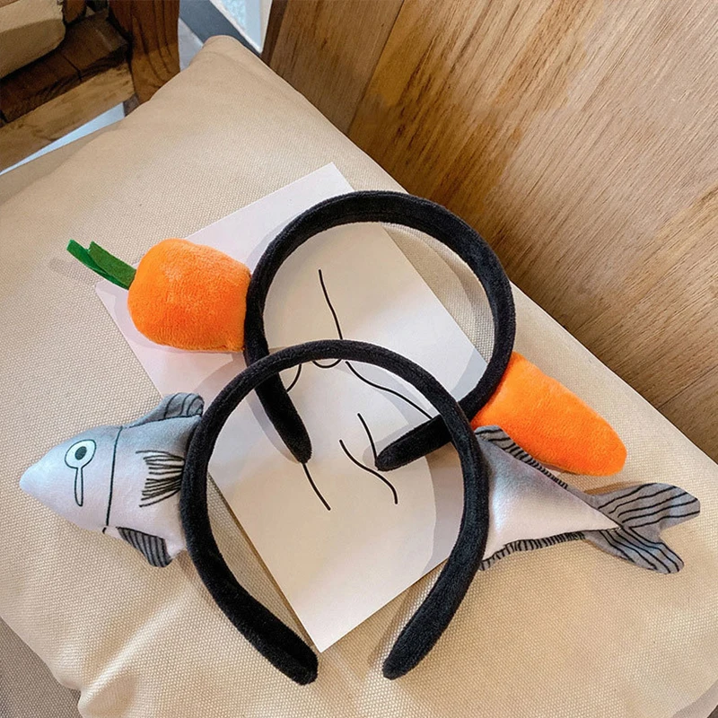 

Cute Carrot Headband for Women Funny Shark Hairband Girls Fashion Headwear