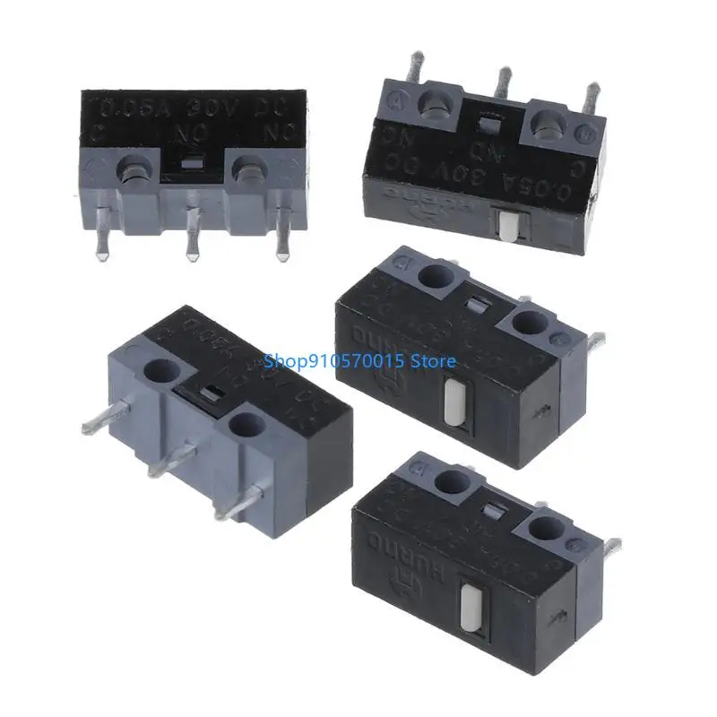 B95C 5pcs asli huano mouse sakelar mikro mikro tombol putih/biru/merah muda/kuning sakelar