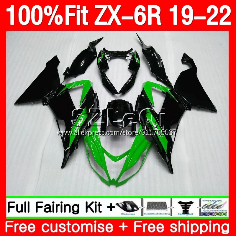 Stock Green Body For KAWASAKI NINJA ZX 6R 636 6 R ZX636 ZX6R 19 20 21 22 102No.9 ZX-6R ZX-636 2019 2020 2021 2022 2023 Fairing