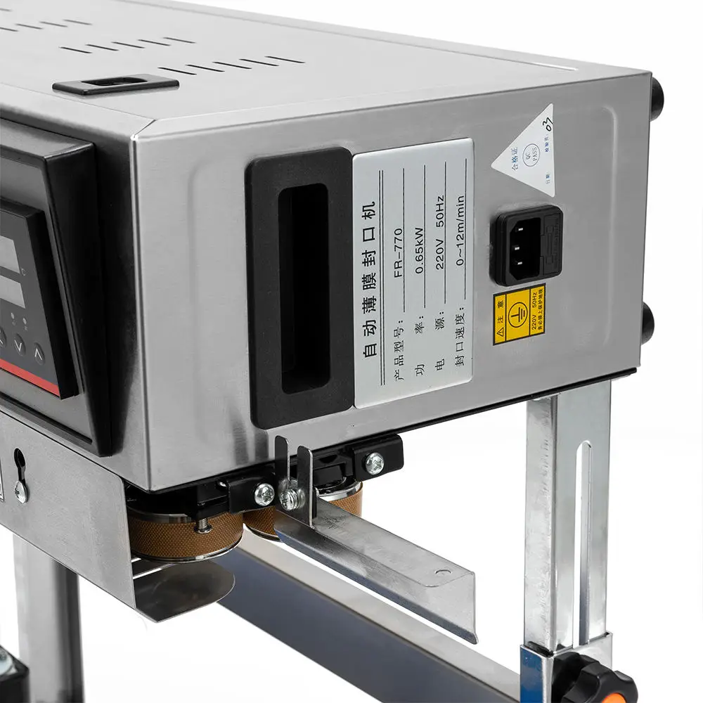 ゼクアン ヒートバンドシーラー 連続式 ステンレス製 プラスチック袋包装 垂直カウンターシーリングマシン 食品包装機