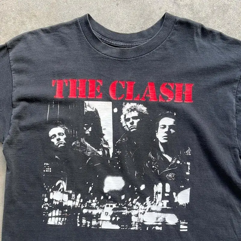 Vtg The Clash Band Music Lover Cotton All Size Black T Shirt AA1715