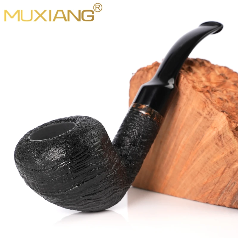 Imagem -06 - Handmade Briar Tobacco Pipe Pequeno Acorn Pipe Canal Madeira Maciça Borracha Vulcanizada Presente do Dia dos Pais mm Tubo Boca