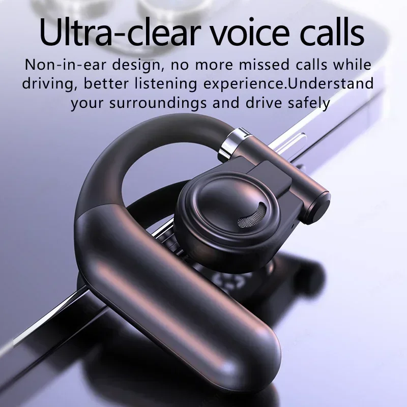 Беспроводные Bluetooth наушники с микрофоном, гарнитура с костной проводимостью, наушники с шумоподавлением для вождения