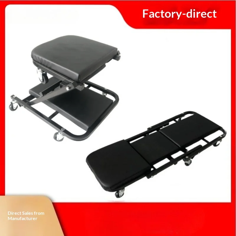 

Lying Board Low Profile Rolling Car Creeper Heavy Duty Steel Frame Mechanic Garage Foldable Padded Headrest Swivel Casters