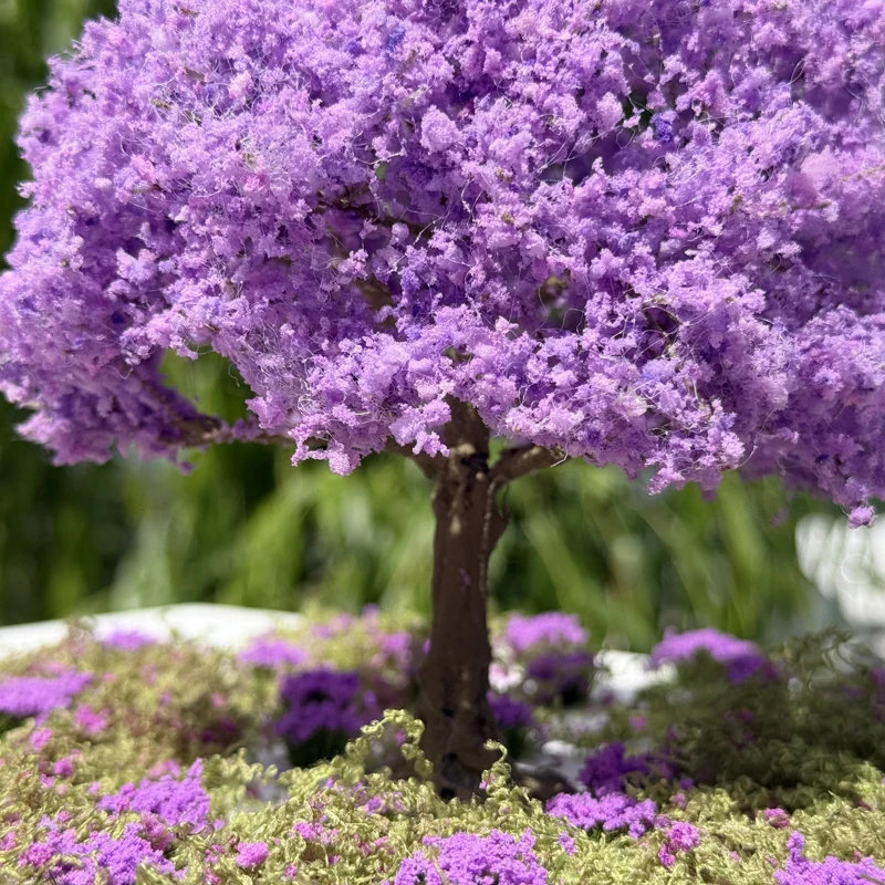 10/15/25cm Micro Landscape Model Tree Purple Dream Dollhouse Decora Sand Table Garden Landscaping Animation Photography Material view 2