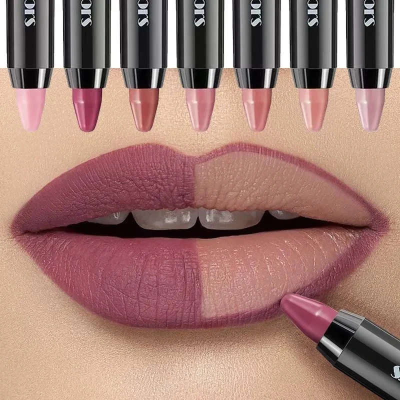 

Matte Brown Liner Lip Pencil Outline Contouring Lasting Non-stick Cup Waterproof Lipstick Contouring 3D Lip Shape Makeup