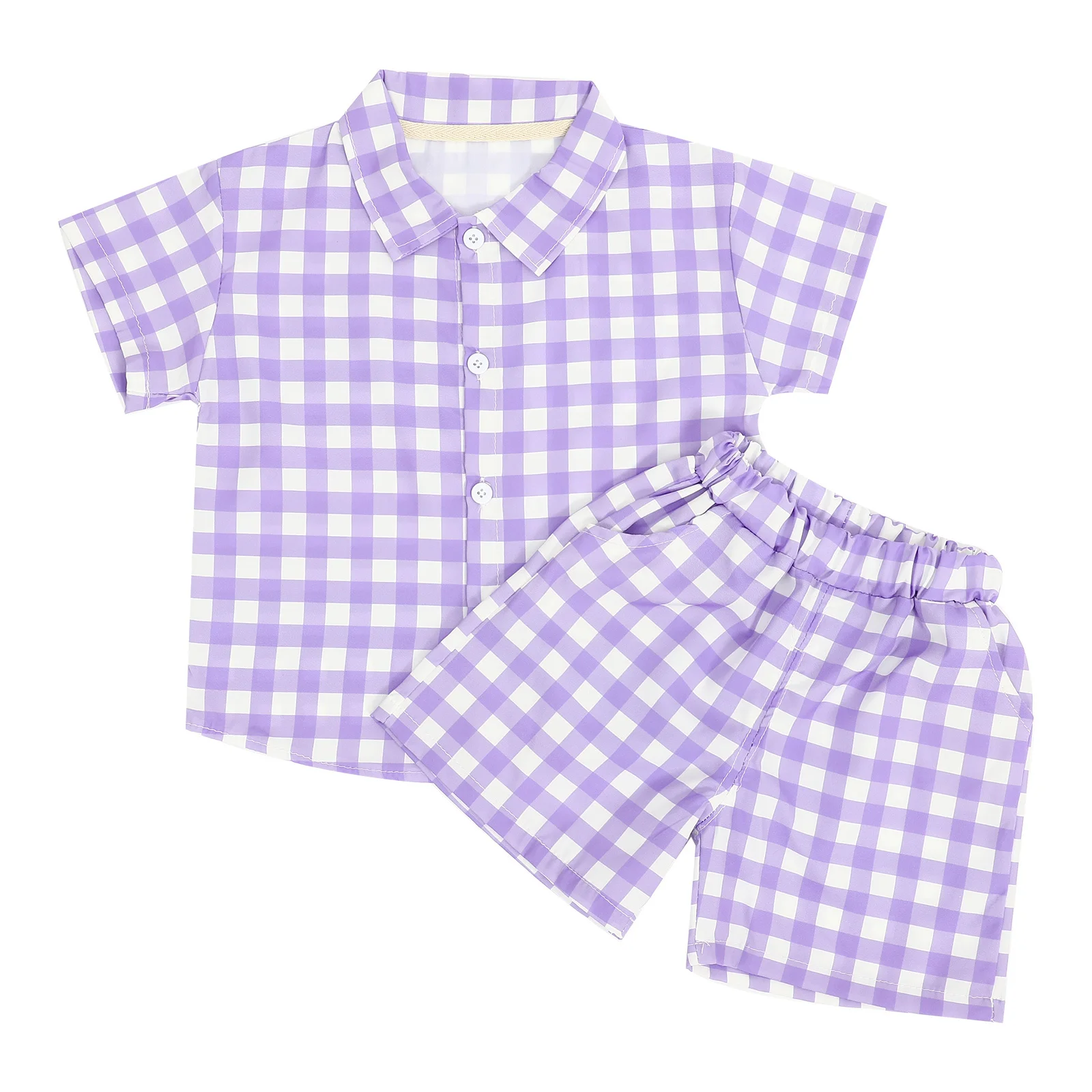 Ensemble chemise à manches courtes pour bébé, 1 ensemble, en coton, tenue d'été respirante, vêtements pour tout-petits garçons et filles, Photo d'anniversaire et de mariage