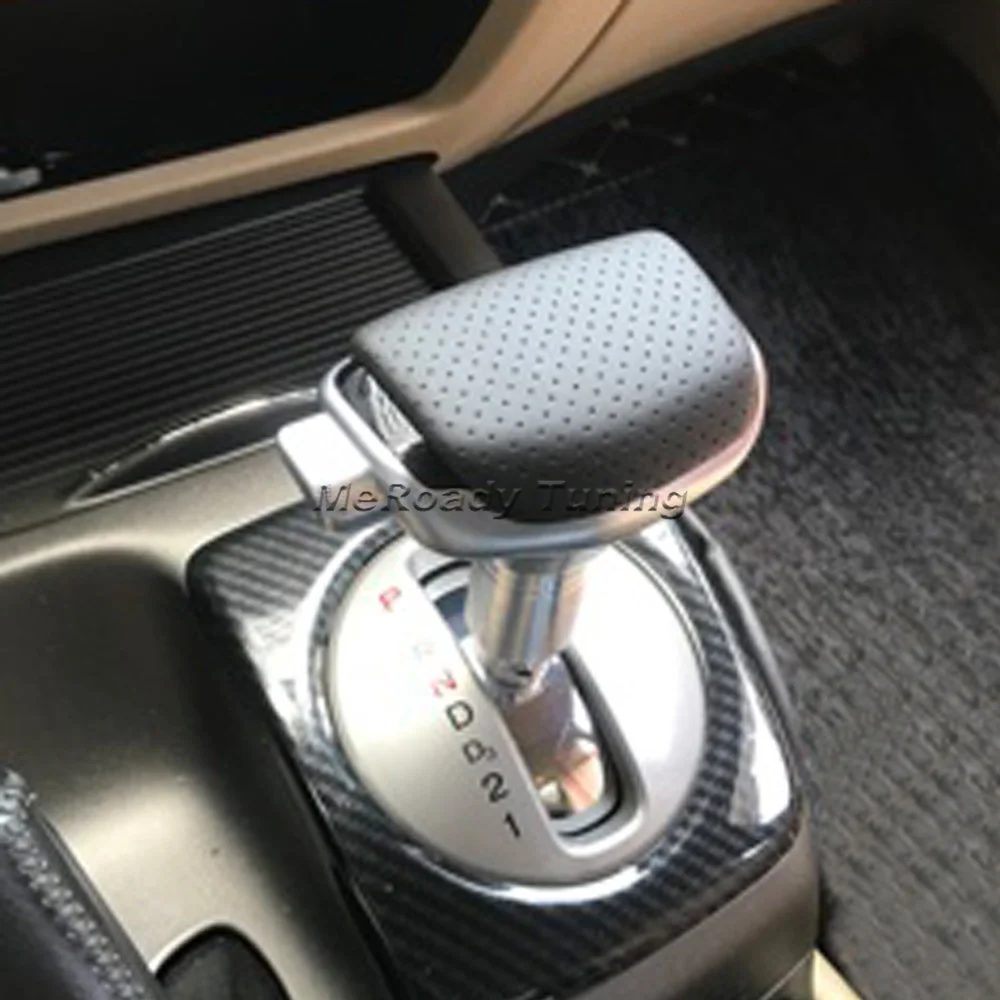Perforated Leather Carbon Fiber Gear Stick Auto Shift Knob for Honda Civic G8 8gen G9 2006 2010 2011 2015 Interior Accessories
