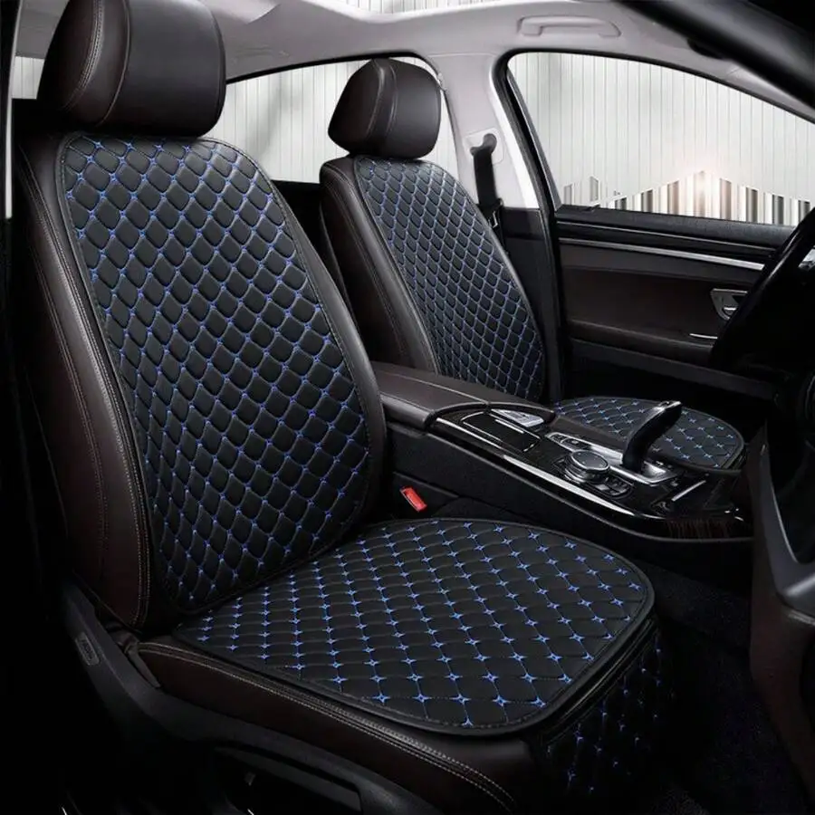 

1pc Universal Single Car Seat Cushion, Diamond PU Leather Faux Leather Star Stitching, All-Season Comfortable Car Seat Pad