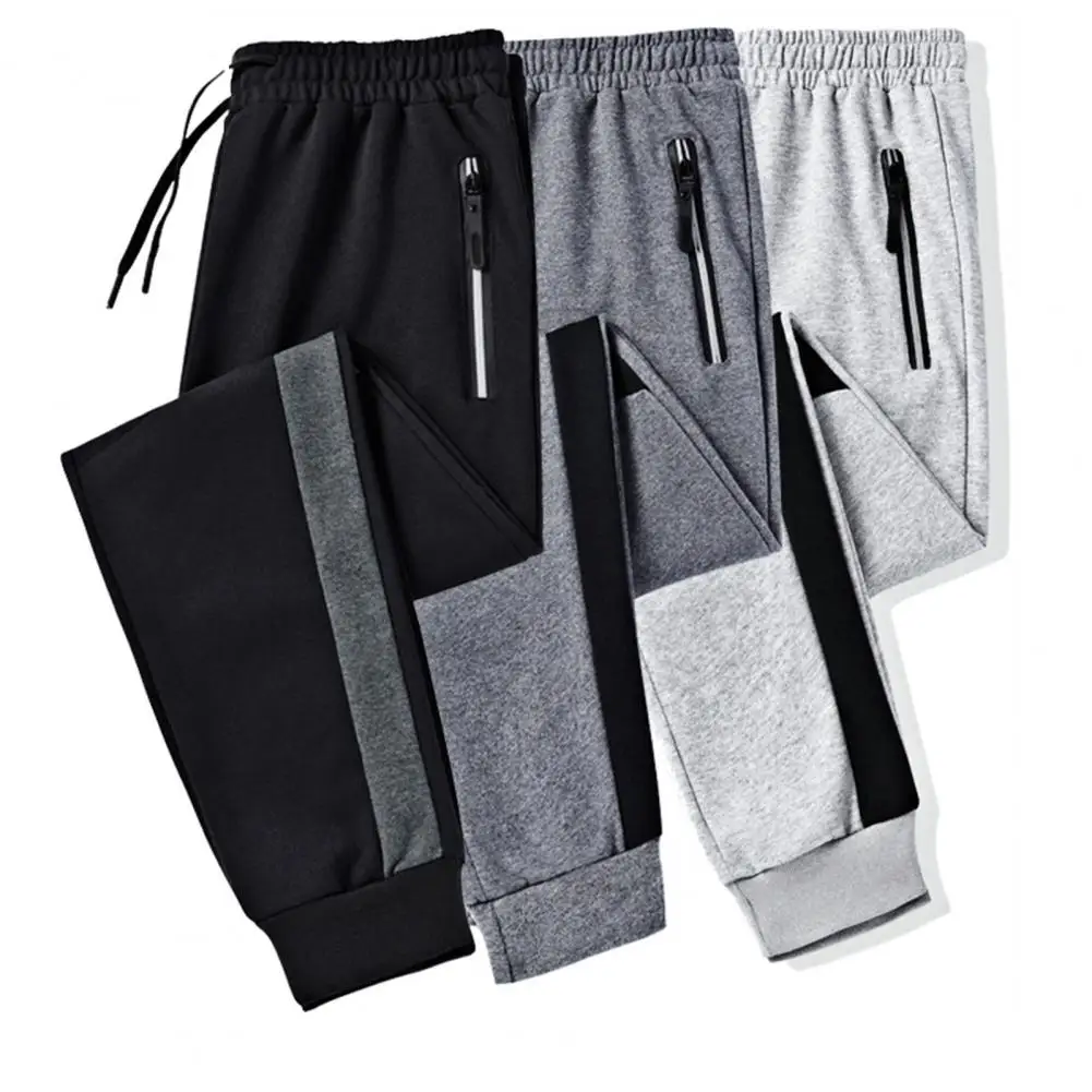 Men Sweatpants Warm Spring Sweatpants Ankle Banded Deep Crotch  Trendy Casual Spring Sweatpants