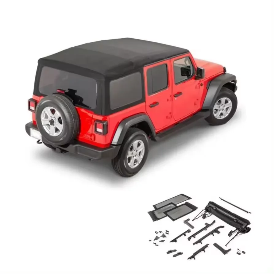 Spedking Exterieur Accessoires 4X4 Offroad Pick-Up Truck Softtop Set Voor Jeep Wrangler Jl 2018 + Softtop