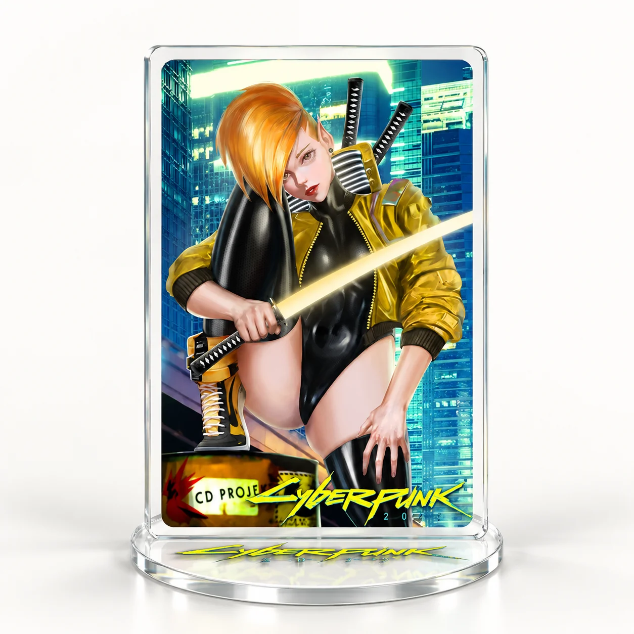 Cyberpunk 2077 Gang Logo Acrylic Stand Table Decoration Sign Collection Game Themed Desktop Ornament Gift Keychain Jewelry