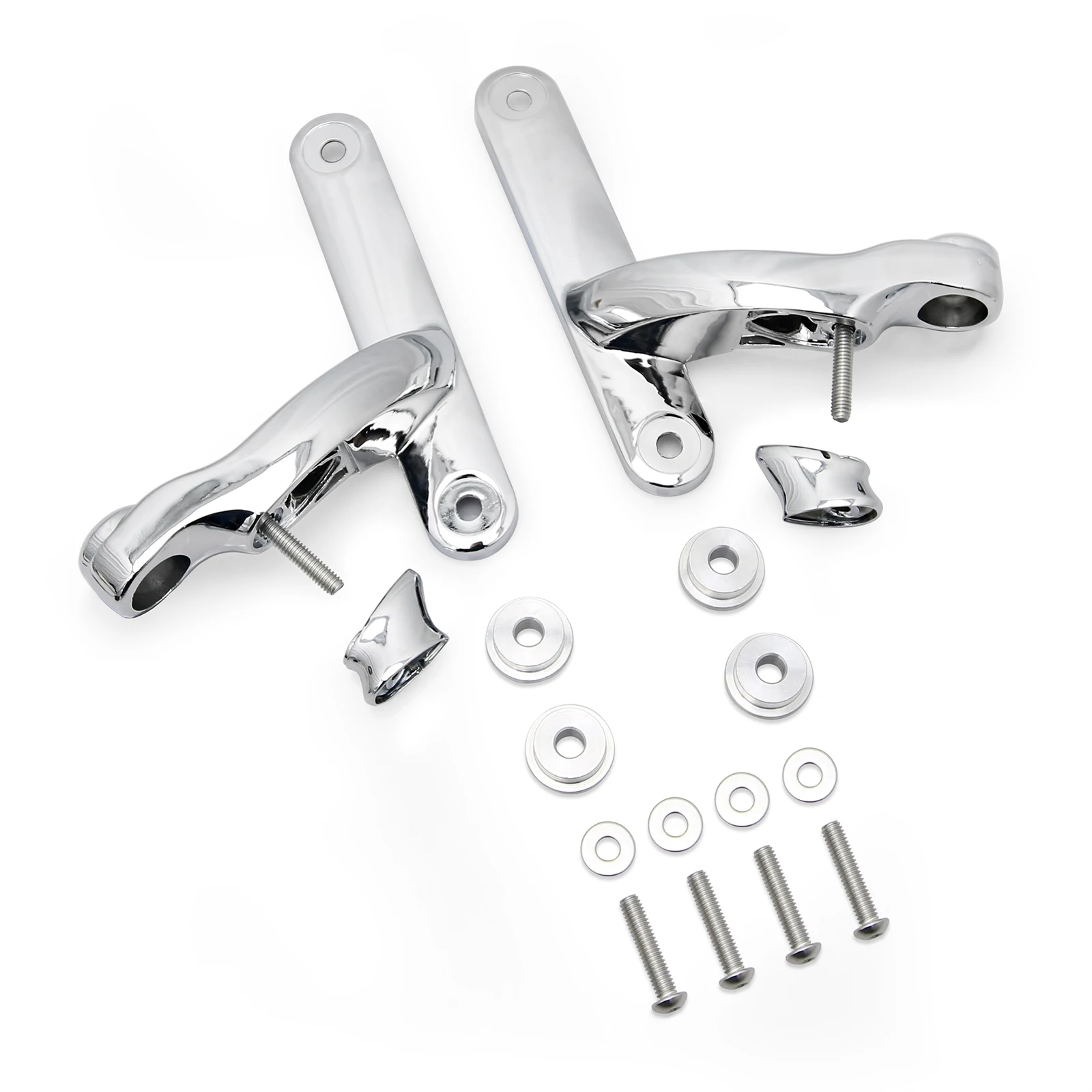 Braket lampu lewat kabut krom 4.5 ", braket pelindung lampu untuk harley Touring street glide roadking electra Frame 06-23