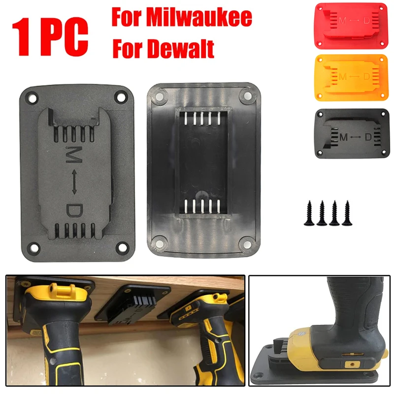 

1pc Tool Mount for Dewalt 14.4V 18V 20V Drill Mount Fit for Milwaukee 18V Tool Holder Rack Fixing Devices For Shelves Walls