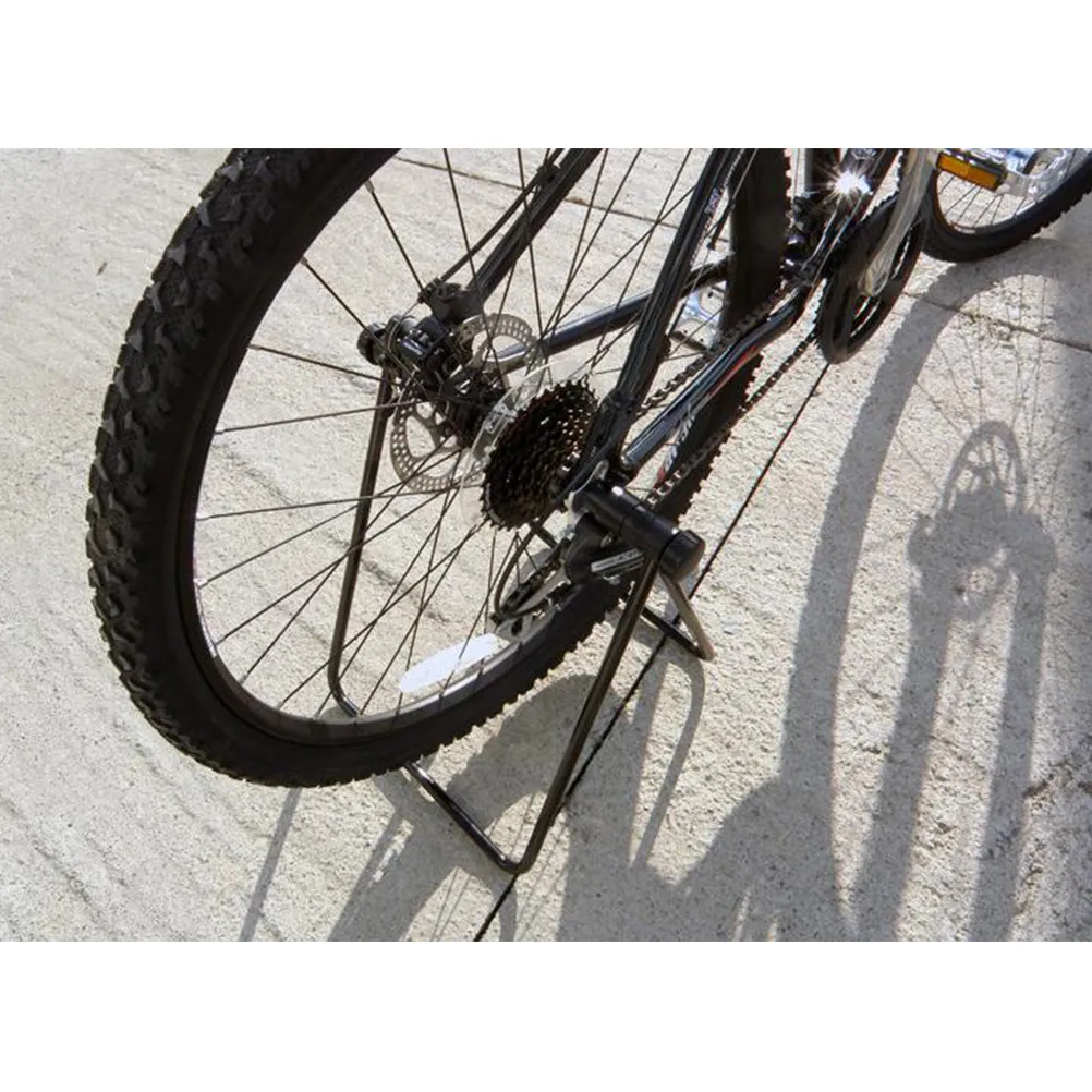 

1 шт. Регулируемая складная подставка для ремонта велосипедов (горных, шоссейных) с треугольным вертикальным креплением для демонстрации колес, черная, для ремонта и выставки на полу