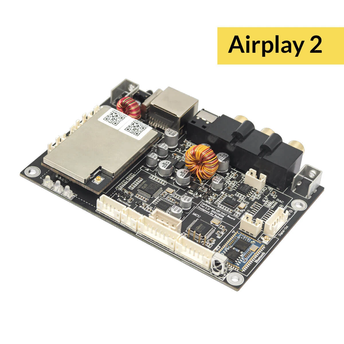 

Arylic Up2Stream Airplay2 HD DAC-High-Res Multiroom WiFi & Bluetooth Wireless Aptx HD Audio Streaming Board With Spotify