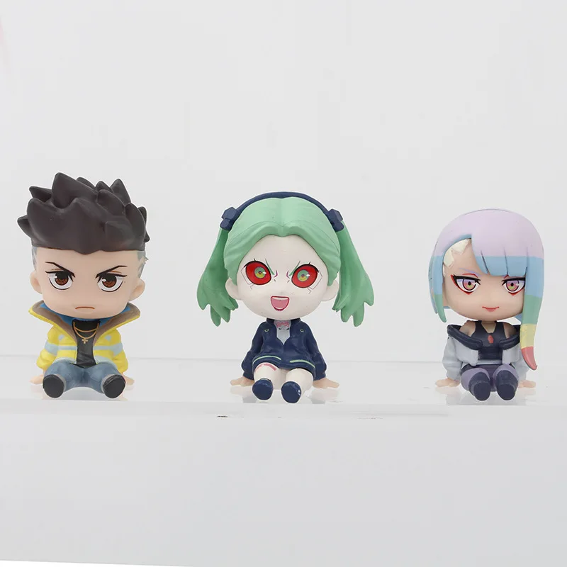 BANDAI 6 stks/1 set Anime Cyberpunk: Edgerunners Figuur David Martinez Lucy Rebecca Figuur Speelgoed Gift Acton Figuur Set Pop 6 CM