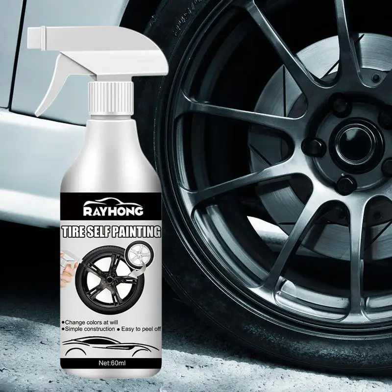 60ml Car Tire Coat Spray Matte White Paint Spray Tire Self Painting Protection Coat Spray Paint Bomb For Car Rim Car Accessories