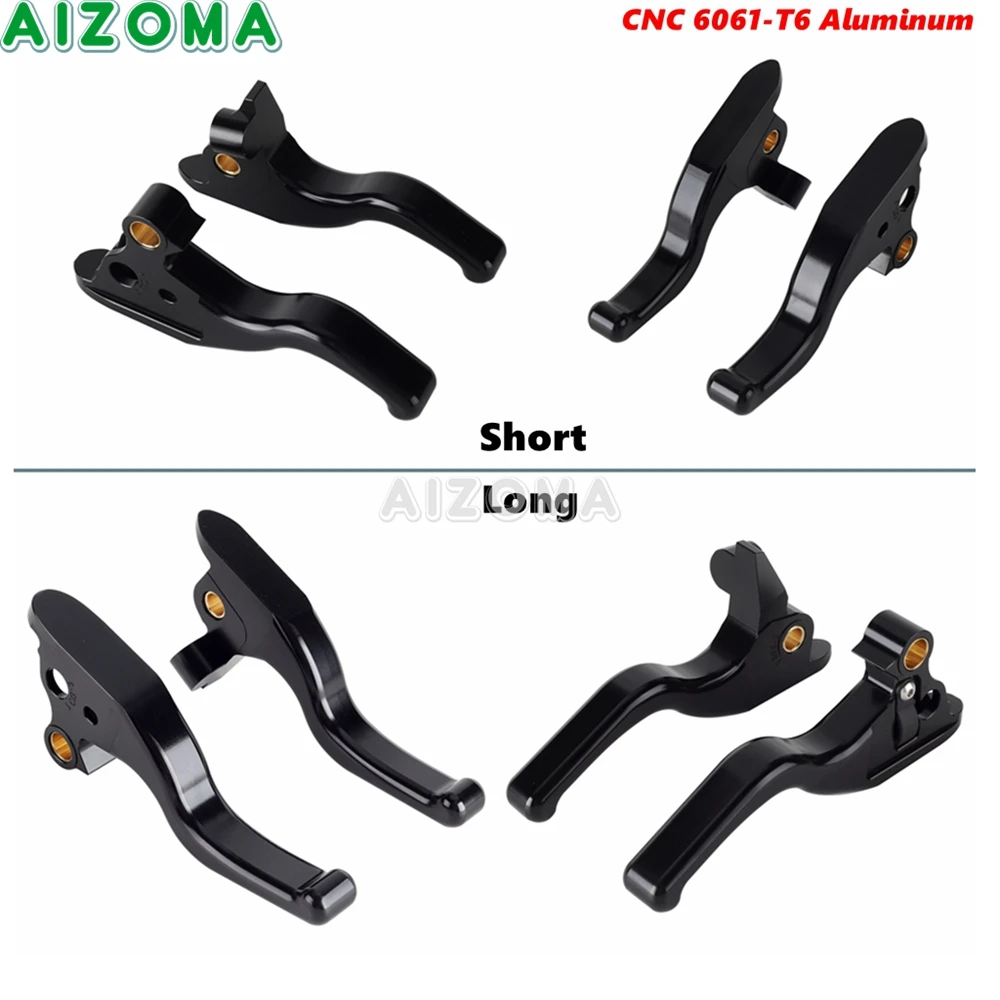 Motorcycle Hand Brake Finger Clutch Levers For Harley Touring Electra Glide Road King Street Glide Tri Glide Ultra Classic 08-13