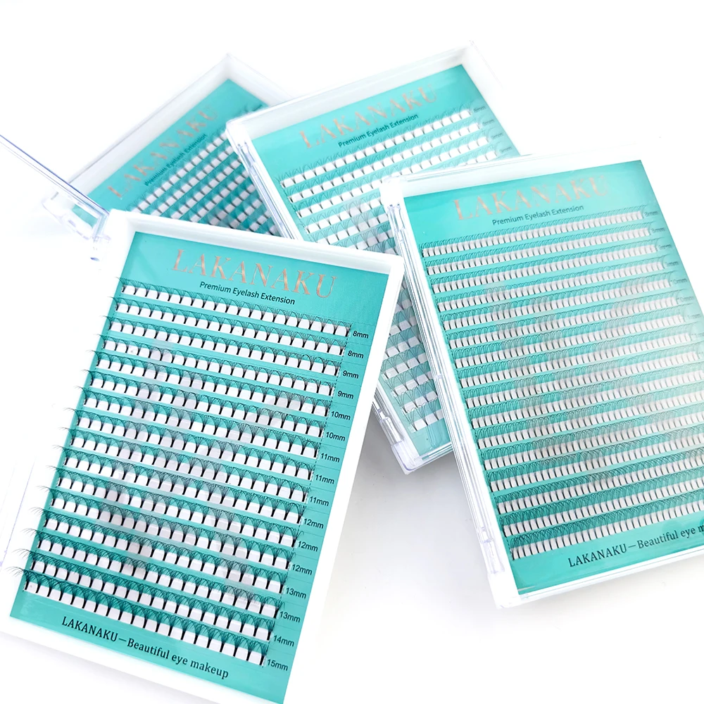 320 ventilateurs de Volume préfabriqués à tige courte cils moelleux Extensions de cils préfabriquées