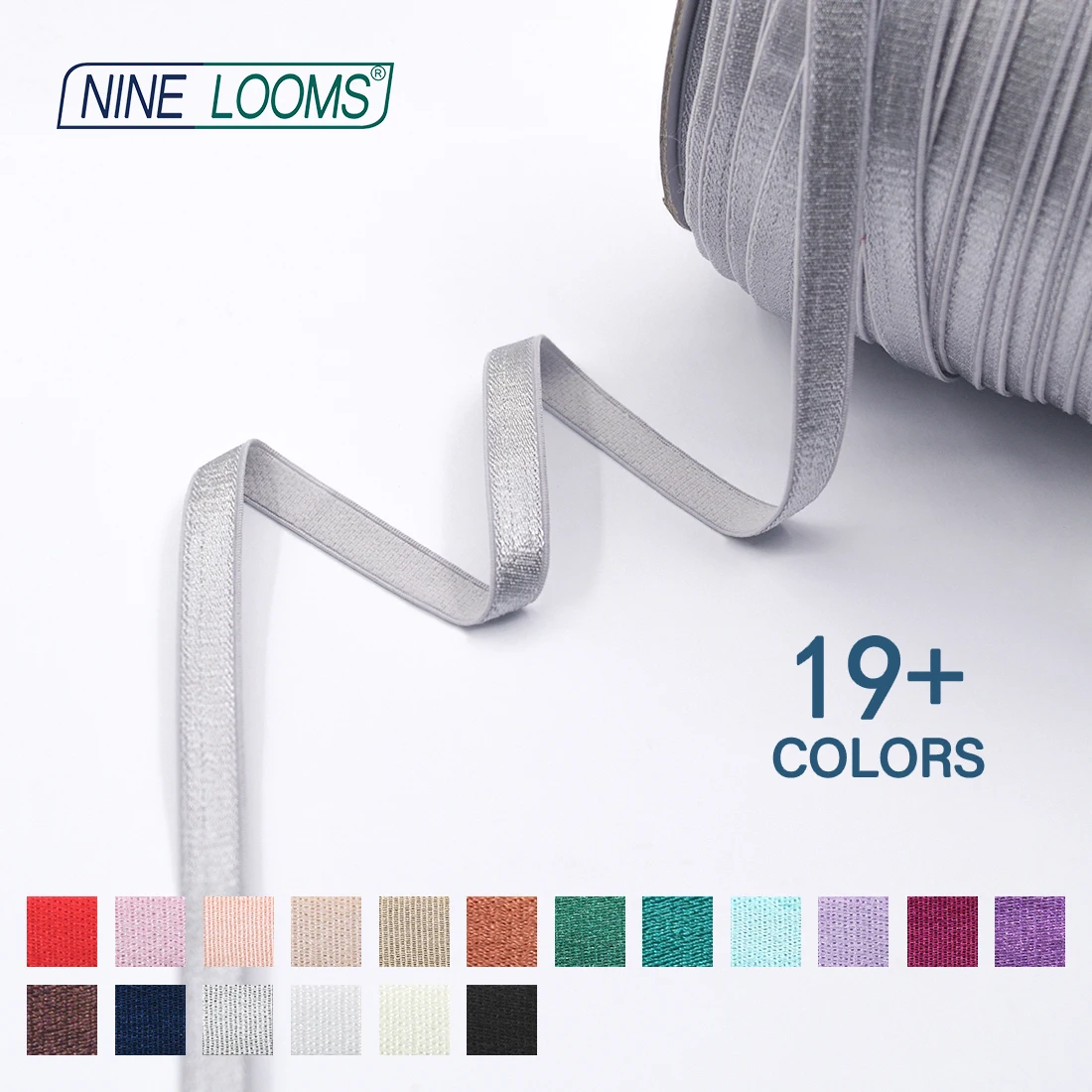 NINE LOOMS BH-Träger, elastisches Band, 3/8 Zoll, 10 mm, glänzendes Nylon-Schulterband, Unterwäsche, Dessous-Herstellung, Nähbesatz, 50, 100 Yard per Spule – Detail 19