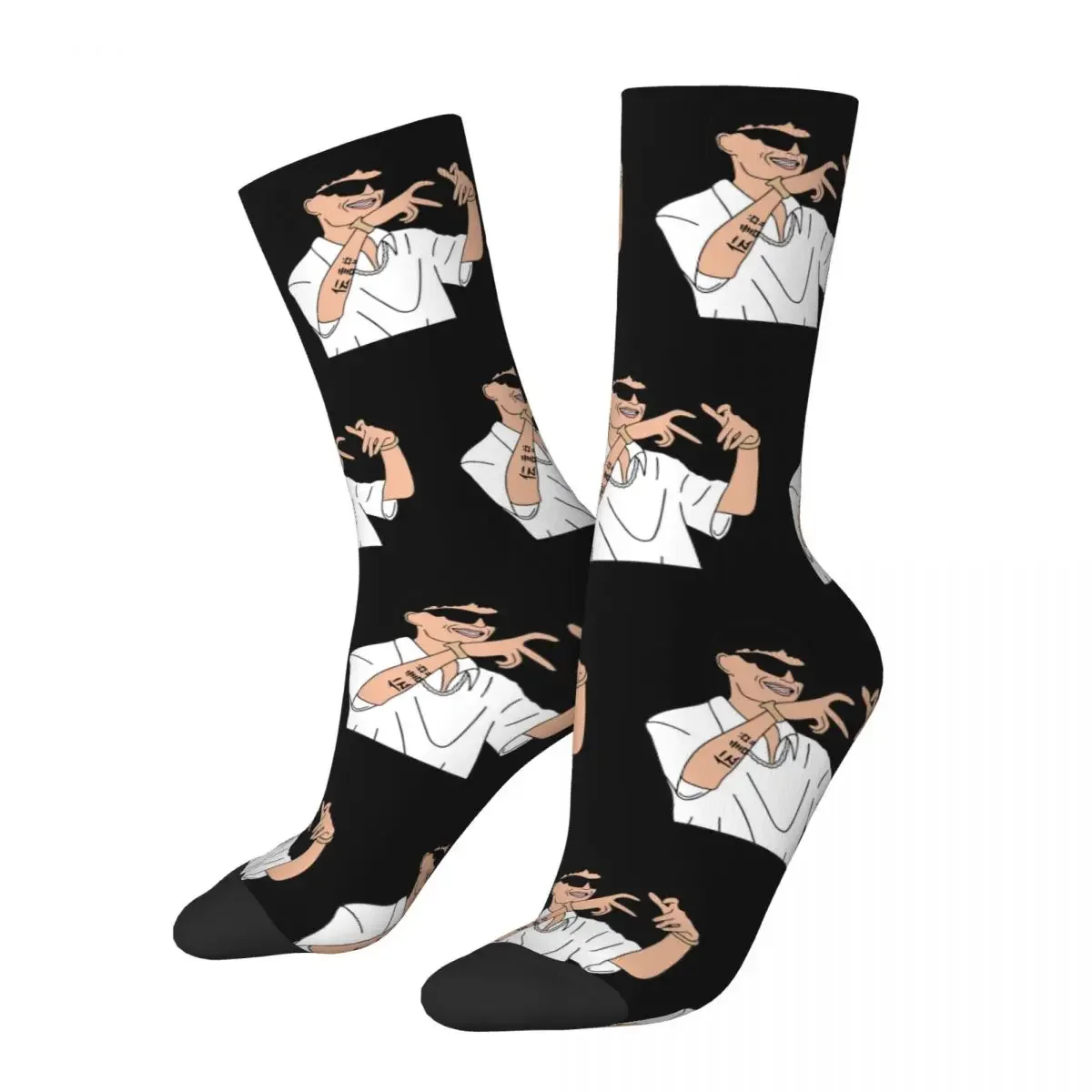 Love From Peso Stuff Crew Socks Breathable Peso Pluma Rapper Sport Crew Socks Super Soft for Mens Small Gifts