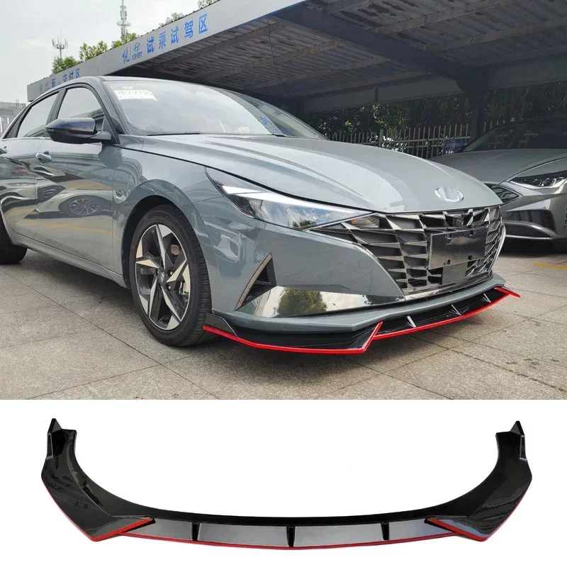 

New! Front Bumper Splitter for Hyundai Elantra CN7 2020 2021 Lip Diffuser Skirt Body Kit Decorative Strip Shovel Spoiler