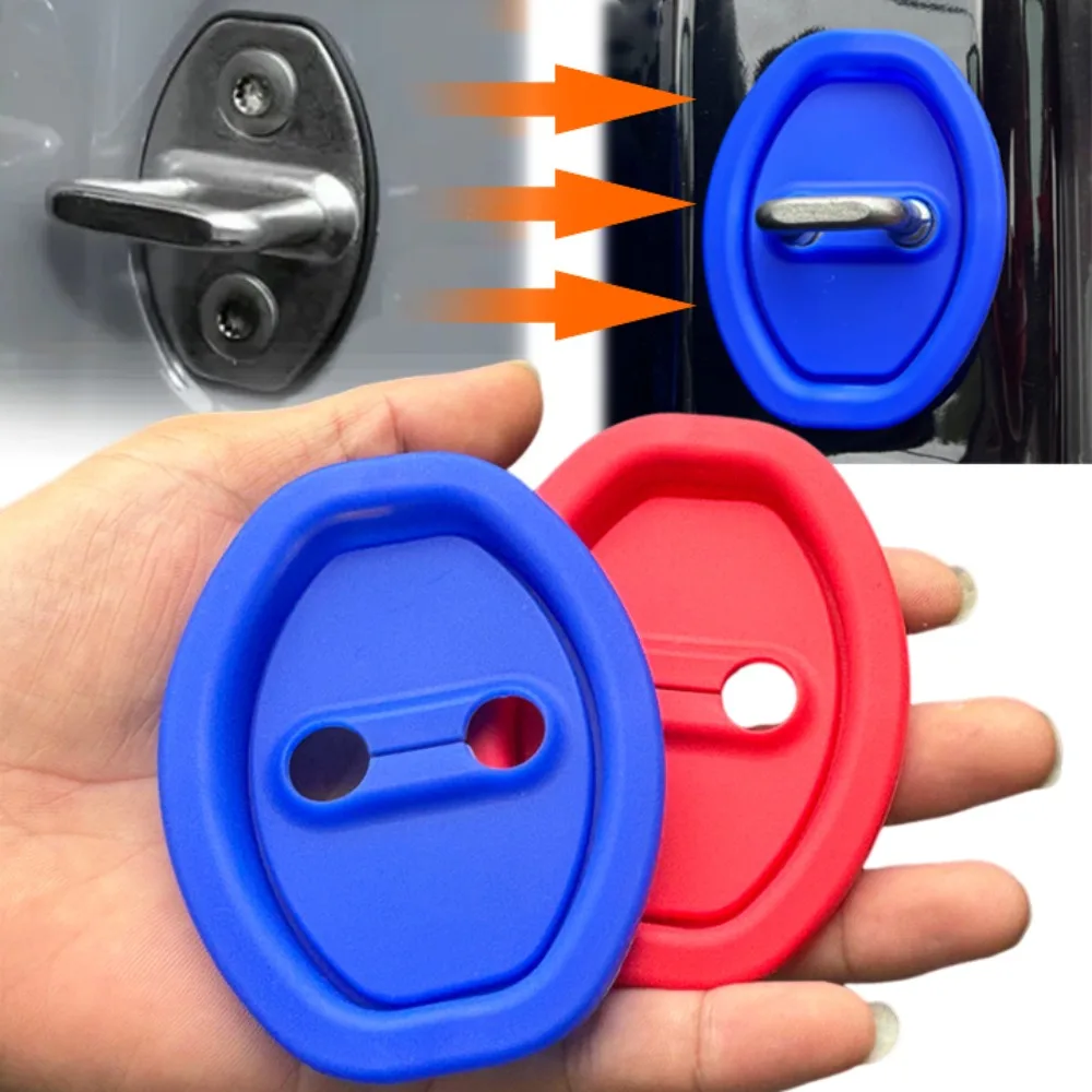 4 Stuks Auto Deur Mute Kussen Auto Deuren Schokdemper Siliconen Kussen Anti-Botsing Stickers Deur Slot Beschermhoezen