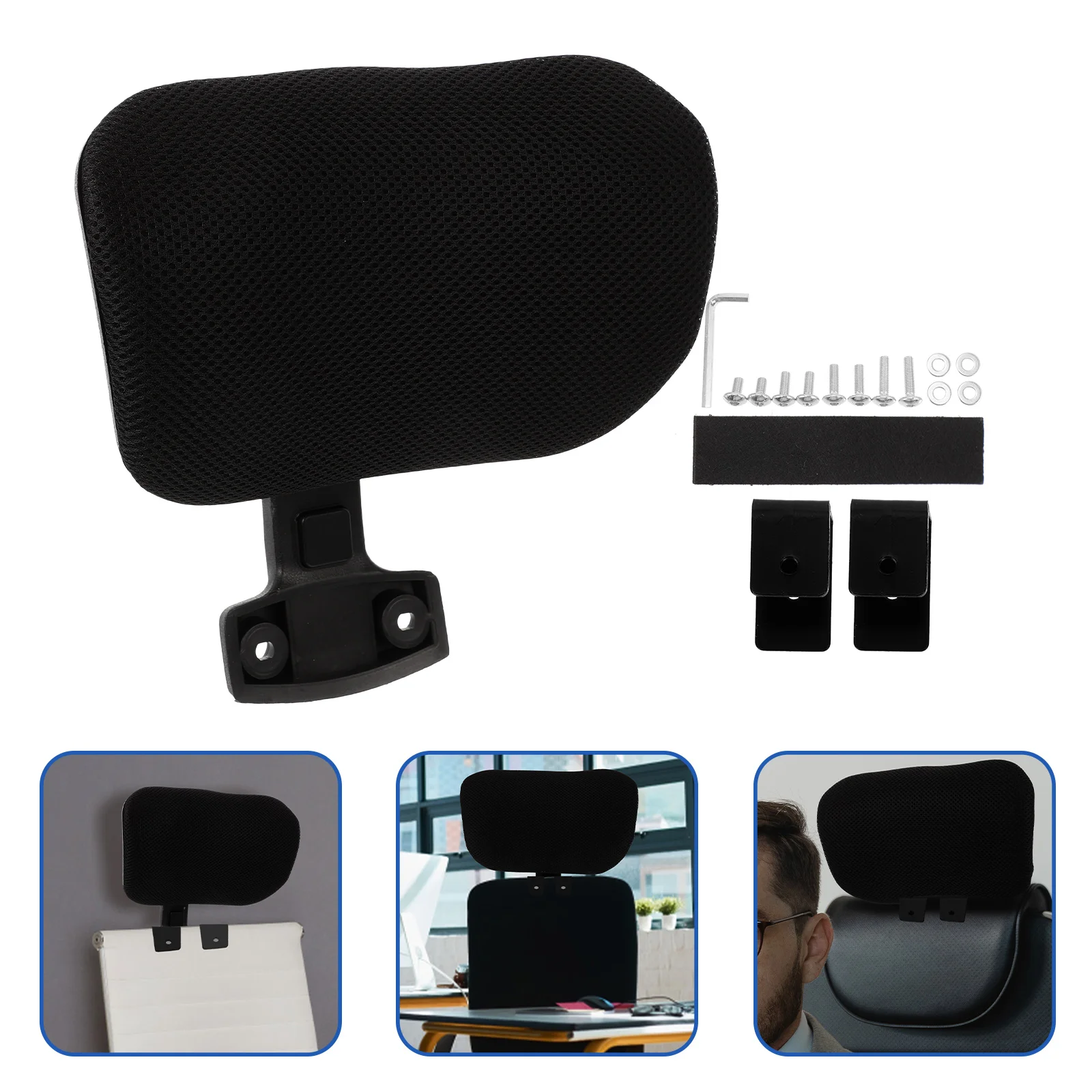 

Adjustable Headrest Computer Chair Retrofit Office Cushion Bracket Comfortable Pillows Plastic