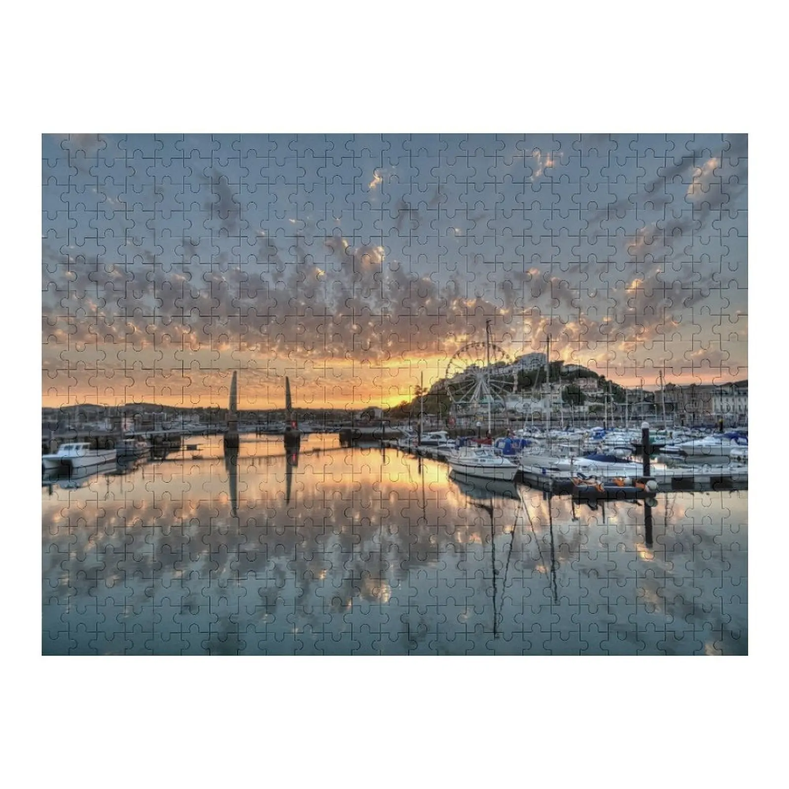 

Torquay Harbour Sunset Jigsaw Puzzle Custom Wooden Gift Custom Wooden Name Puzzle