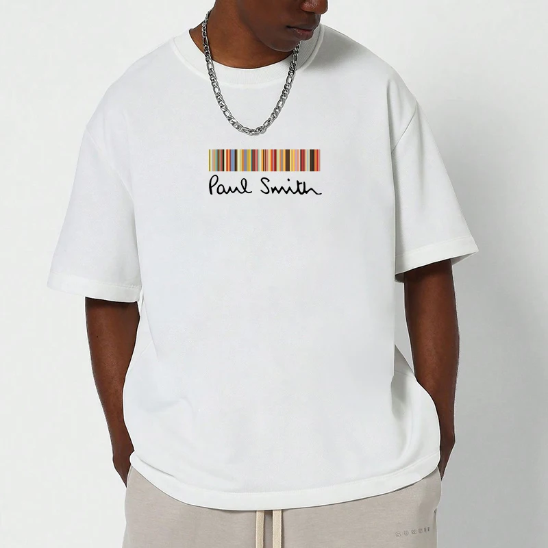 تي شيرت رجالي P-Pauls S-Smiths الصيف ملابس الشارع كبيرة الحجم شبه التجزئة تي شيرت هدية جديدة Y2k ملابس للرجال خمر