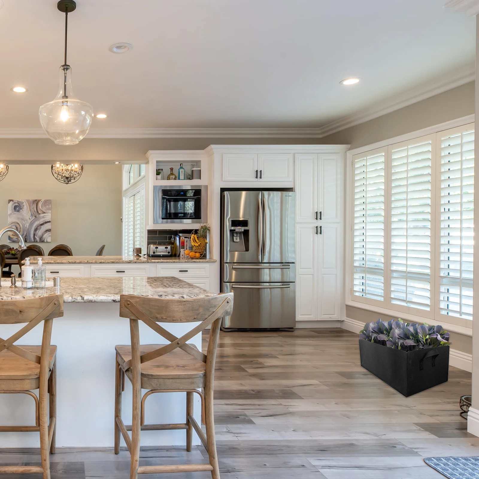 

6 шт. мешки для выращивания ткани квадратной формы, экологически чистые, прочные, многоразовые, идеально подходят для балкона, сада, овощей, клубники