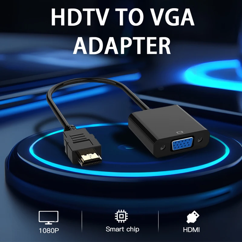 HD 1080P HDTV-kompatybilny z konwerterem kabel VGA HDTV męski do VGA żeński konwerter przejściówka do tabletu