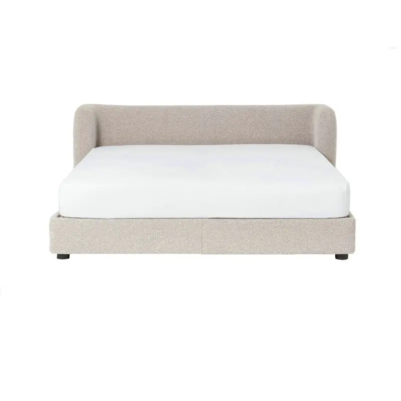 

✗X White Velvet Upholstered Platform King Size Bed Frame With Storage Bedroom Furniture Set Semi Double Box Bed for Villa&