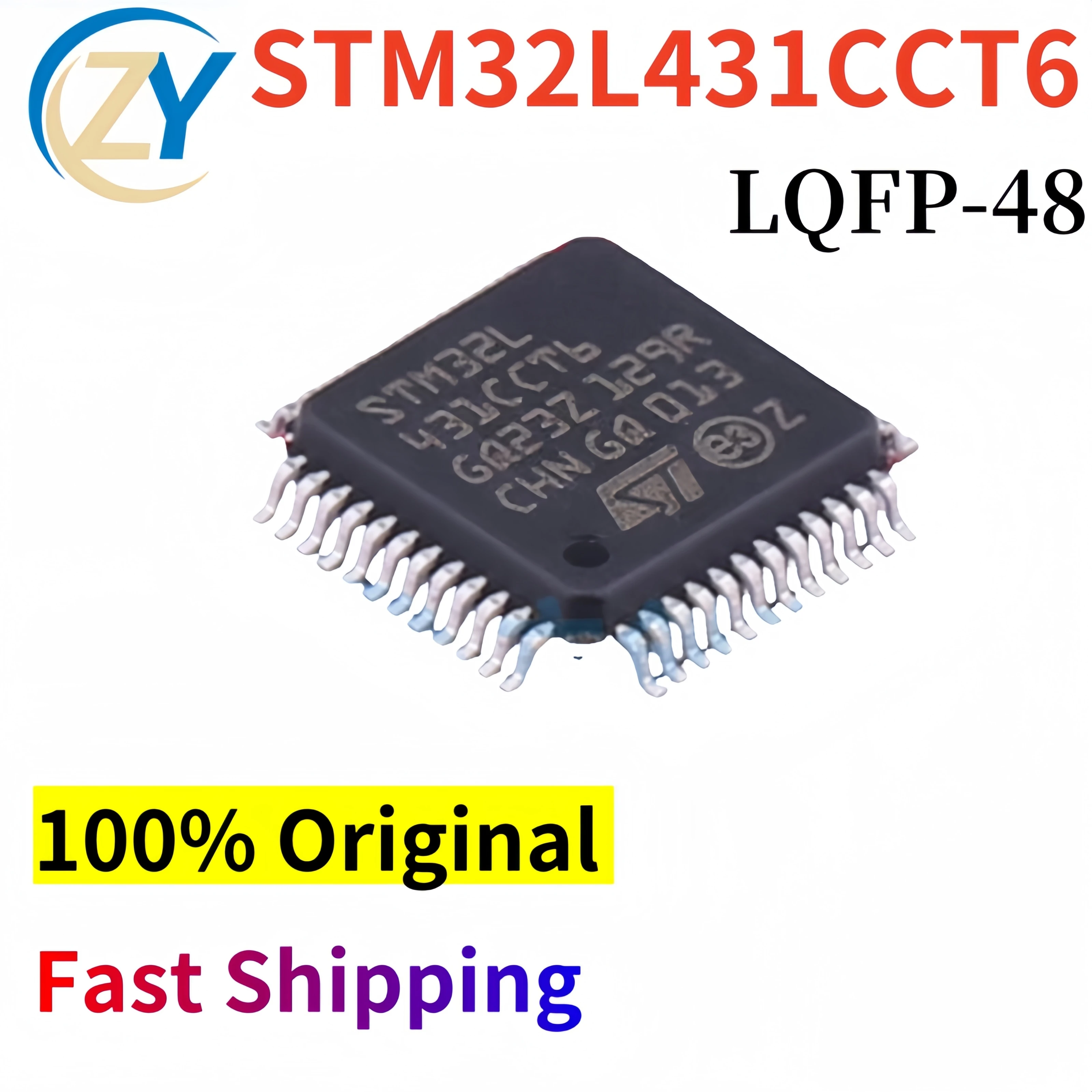 (2pcs) STM32L431CCT6 Cortex-M4 STM32L431 80 MHz LQFP48 100% Original & Guaranteed Quality