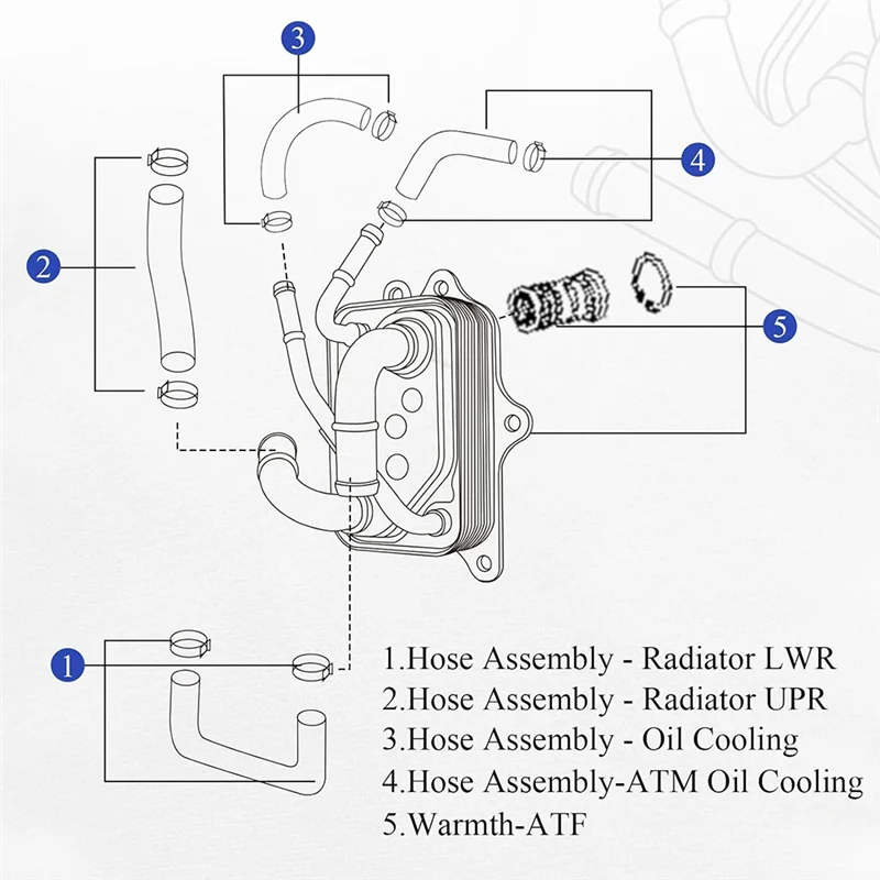 25620F2000 น้ํามันเกียร์น้ํามัน Cooler หม้อน้ําน้ํามันสําหรับ Hyundai Elantra 1.6L 2.0L 17-18 25620-F2000