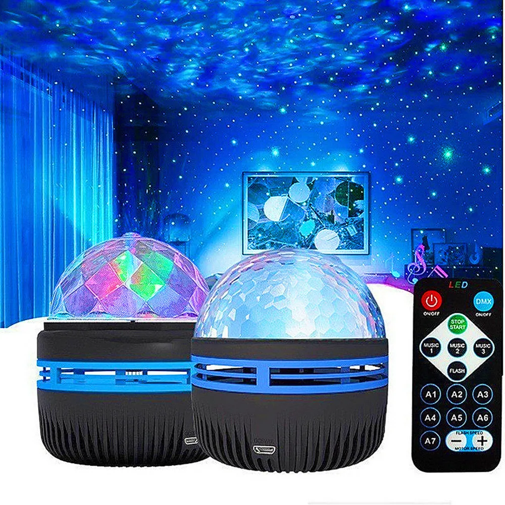 USB LED NightLights Galaxy Starry Sky Projector Aurora Lamp DC 5V RGB Colorful Remote Control Rotating Lighting for Home Decor