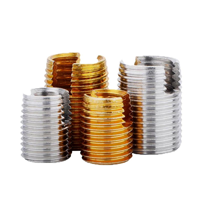 M2 M2.5 M3 M4 M5 M6 M8 M10 M12 M14 M16 Stainless/ Carbon Steel Metal Thread Repair Insert Self Tapping Slotted Threaded Nut